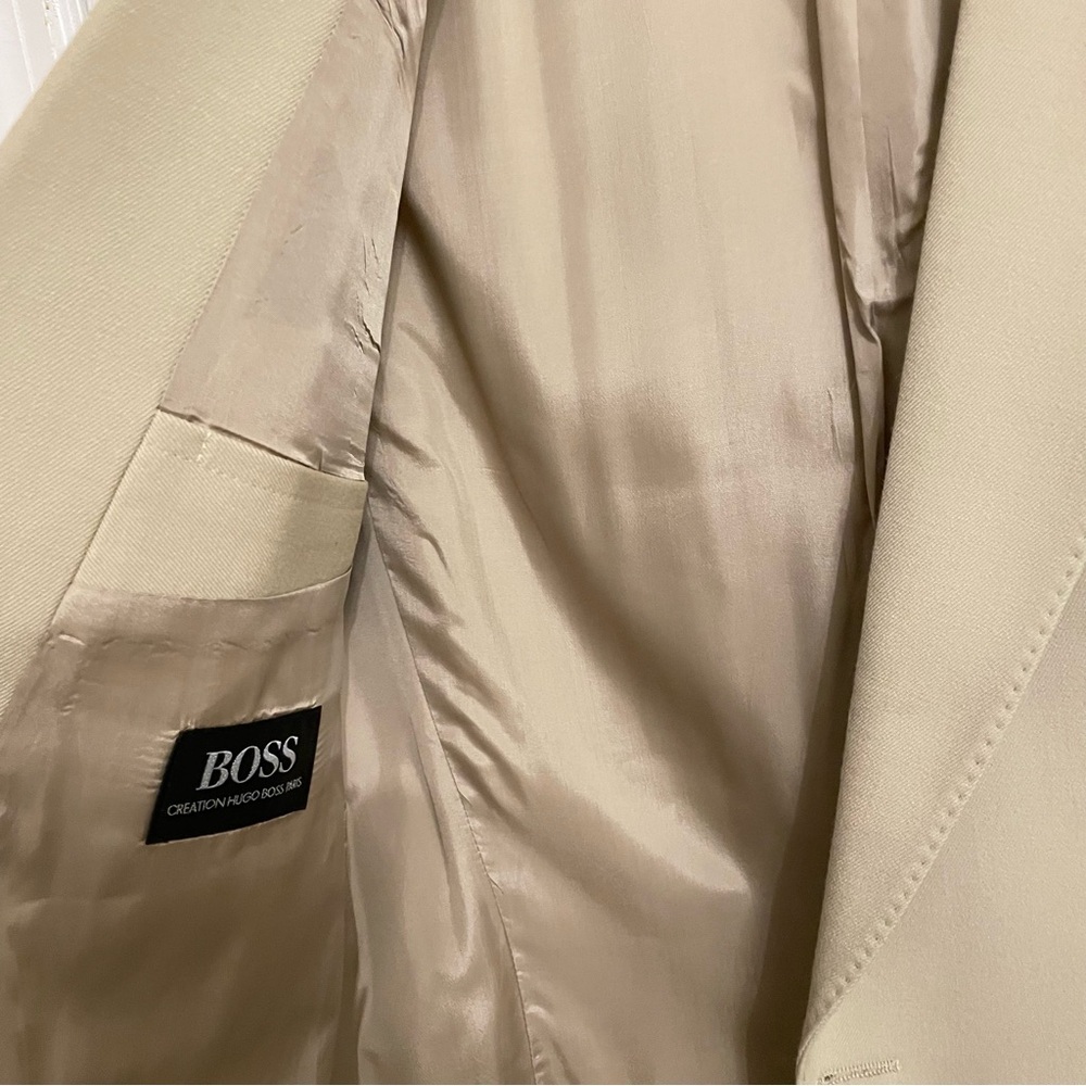 Hugo Boss Beige Textured Blazer Size Large - Picture 5 of 9